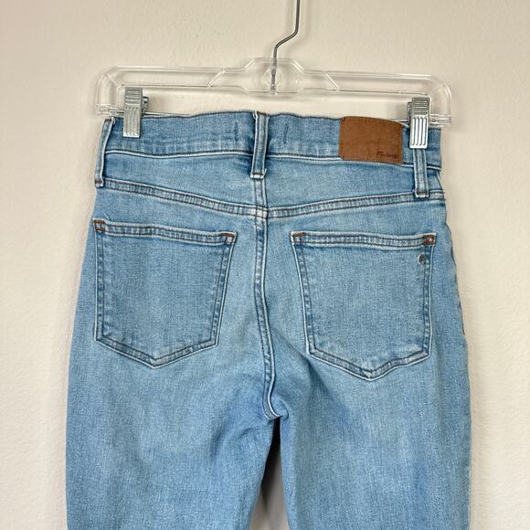 MADEWELL The Midrise Perfect Vintage Jean Alderton Light Wash Size 25 Stretch - Picture 8 of 10